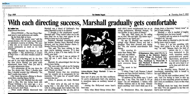 The Great Directors: Penny Marshall, R. I. P. (1943 - 2018)