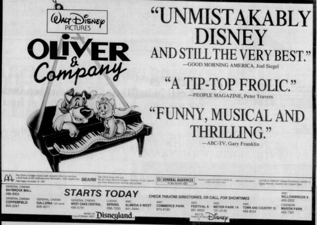 Oliver & Company (1988) Ad