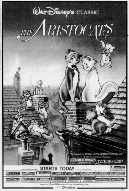The Aristocats (1970) Advert