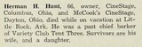 Theater Showman and More: Herman J Hunt, R. I. P. (1965)