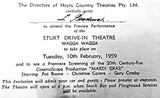 Sturt Drive-In 3871 Sturt Highway, Wagga Wagga, NSW  - 1959