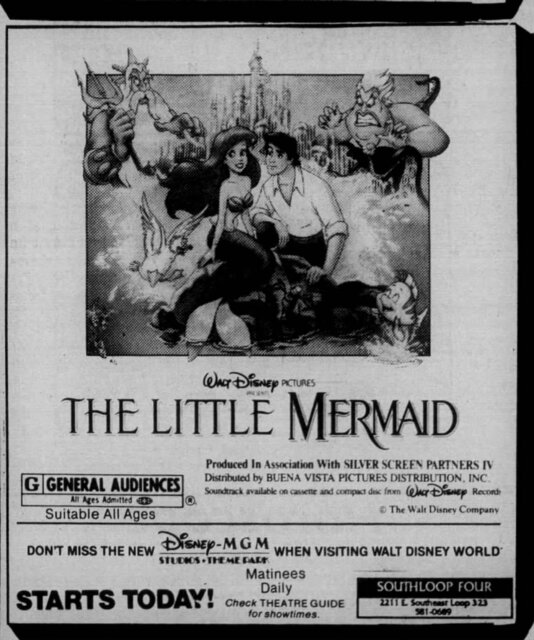 The Little Mermaid (1989) Advert