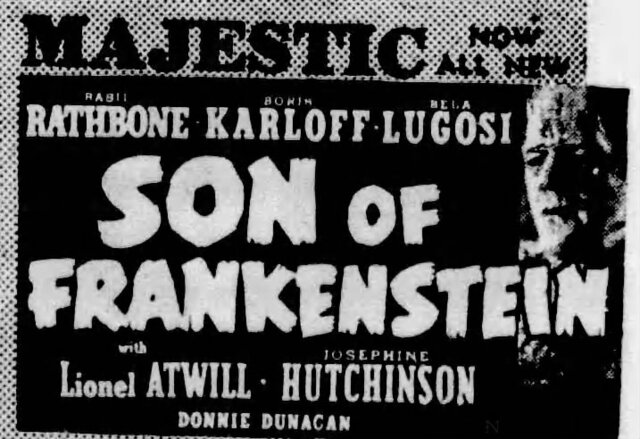 Son of Frankenstein (1939) Advert