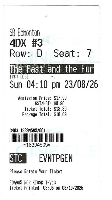 The Fast and the Furious - August 23, 2026