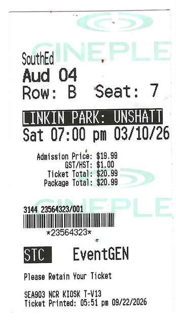 Linkin Park: Unshatter - October 3, 2026