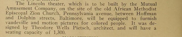 African American Theater (1914) Plans