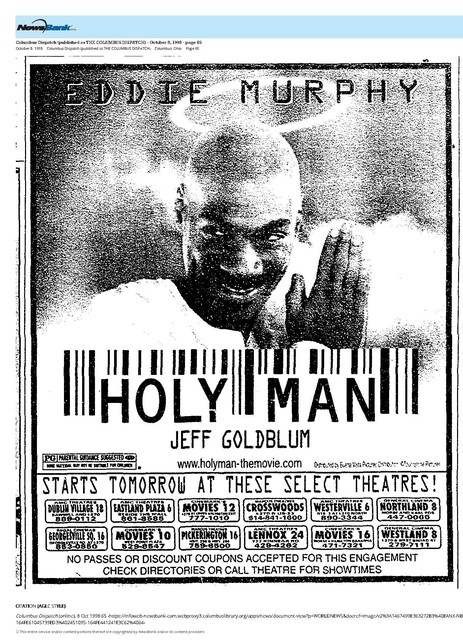 Eddie Murphy (1998)/Murphy Did Not Make the Top Ten Box Office List in the 1990s Until 1998