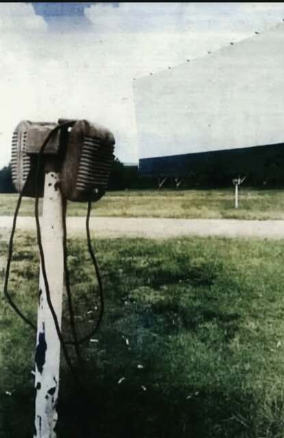 Speaker and post at the Star-Lite Drive In