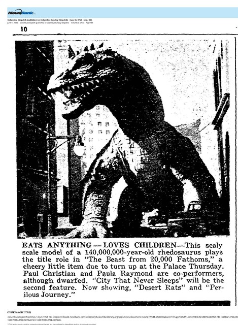 Pioneers Of Science-Fiction Film:  Ray Harryhausen (1953)