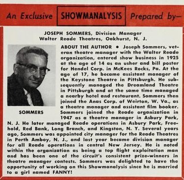 Theater Showman and More: Joseph Sommers (1961)