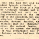 Lady who had met Lincoln