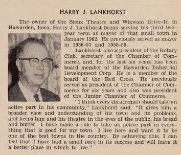 Theater Showman and More: Harry J. Lankhorst  (1962)