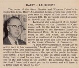 Theater Showman and More: Harry J. Lankhorst  (1962)