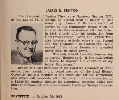 Theater Showman and More: James E. Benton (1962)