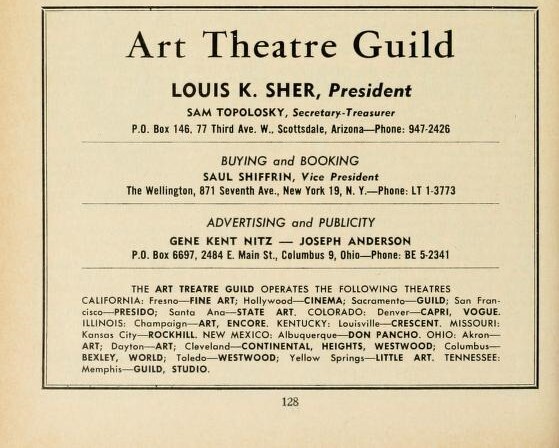 Theater Showman and More: Louis K. Sher (1963)