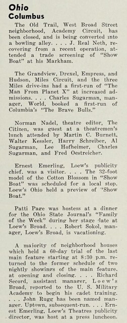 July 1951 News