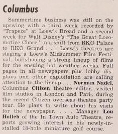 RKO Grand in the Pre-Cinerama Days Was Often Used as a Move Over Theater 