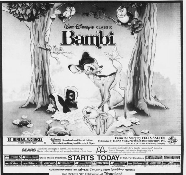 Bambi (1942) - Re-Release Ad