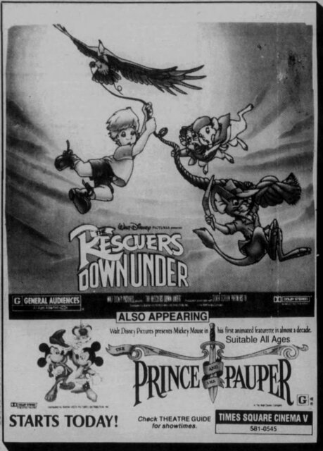 The Rescuers Down Under (1990) Advert