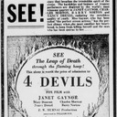 4 Devils at the Queen Theatre, St. John's, 3 February, 1930