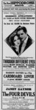 4 Devils at the New Hippodrome, 17-19 October, 1929