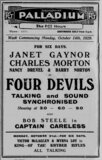 4 Devils at the Broadway Palladium, Ealing from 14-19 October, 1929