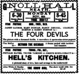4 Devils at the Neath Gnoll Hall, 4-6 November, 1929