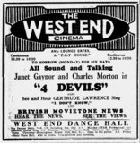 4 Devils at the West End, 4-9 November, 1929