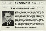 Theater Showman and More: Joe Feulner (1962)