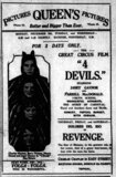 4 Devil's, Another one of the Queen's Picture, 9-11 December, 1929