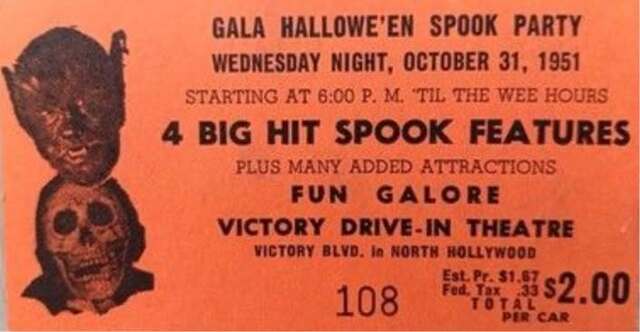 1951 Halloween show ticket