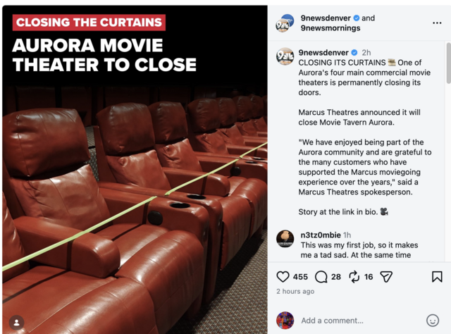 Movie Tavern by Marcus Aurora Cinemas