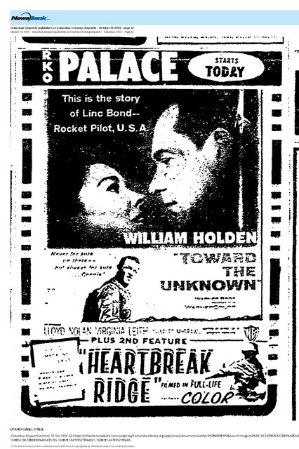 William Holden--Number One Box Office Star (1956)
