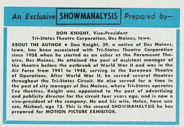 Theater Showman and More: Don Knight (1960)