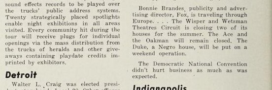 African American Theater (1952)/ Open Only on Weekends
