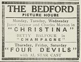 4 Devils at the original Bedford Picture House, 28-30 November, 1929