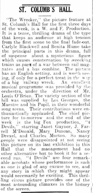 4 Devils, booked again, 3-5 Apr, 1930