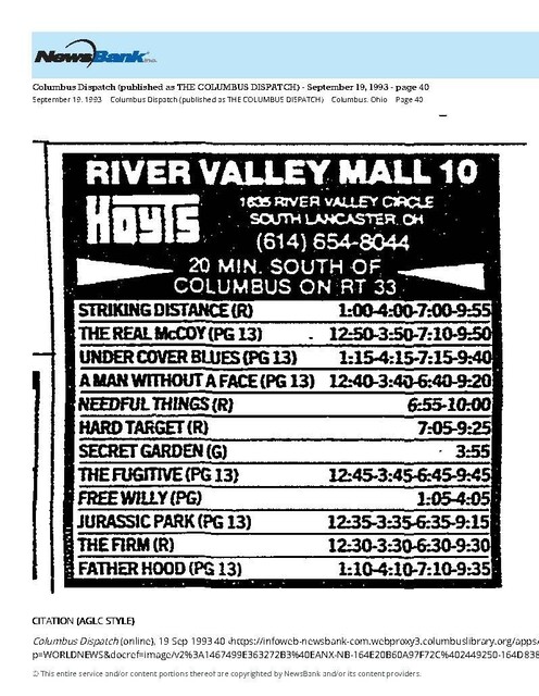 Films Available on September 19, 1993