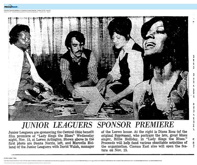The Junior Leaguers Club Benefit Showing of "Lady Sings the Blues" (1972)