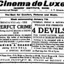 4 Devils at the Cinema de Luxe, 9-11 January, 1930