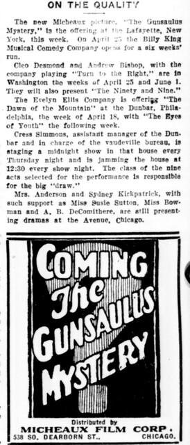 African American Theaters: The New Oscar Micheaux Picture (1921)