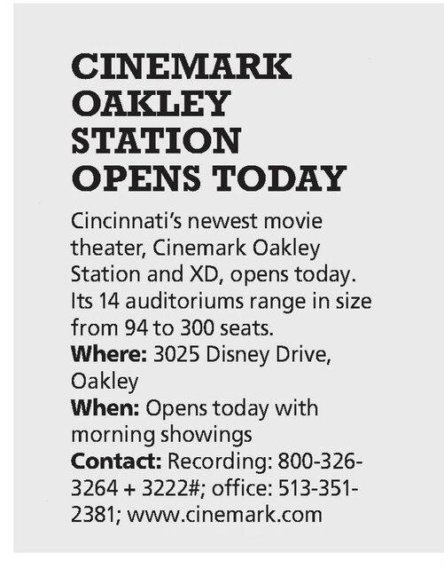 Cinemark Oakley Station and XD