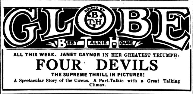 4 Devils at the Globe, 10-15 February, 1930