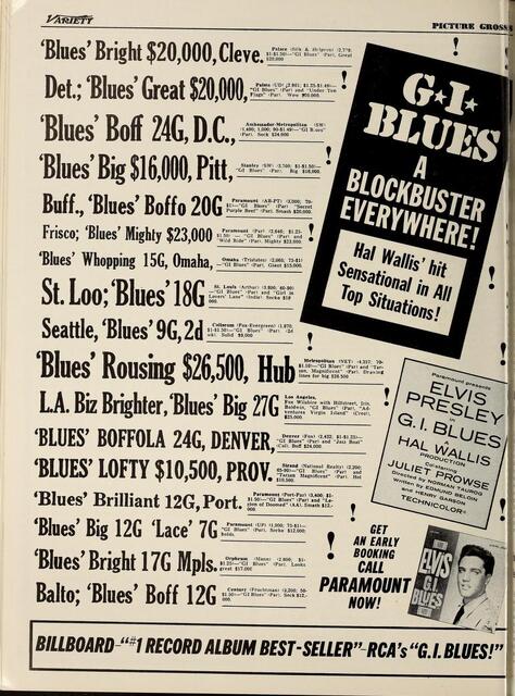 Trade Ad (1960) Elvis Presley