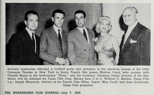 Film Queen Martine Carol (1956)