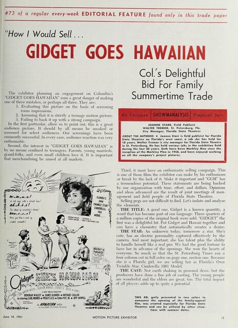How I Would Sell...(1961)
