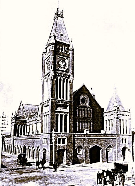 Perth Town Hall Barrack Street and Hay Street, Perth, WA  - 1870's