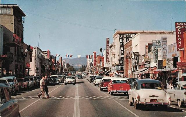 Criterion blade sign down the street, mid `50s. Photo courtesy of the AmeriCar The Beautiful FB page.