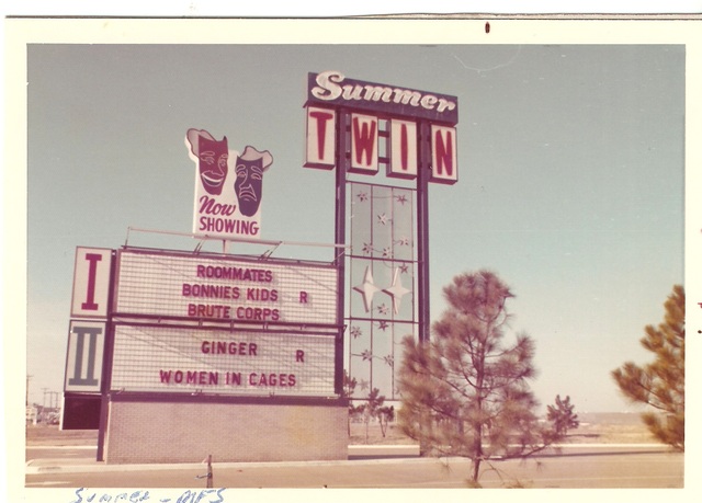 Original marquee and signs from the Summer Drive-In