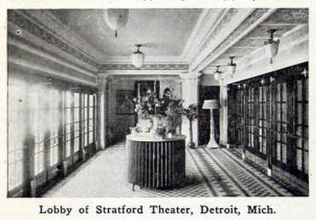 Stratford Theatre, 4751 W. Vernor Highway, Detroit, Michigan in 1916 - Lobby